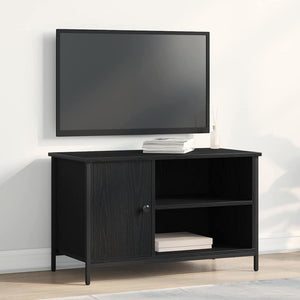 TV-Schrank Schwarz Eichen-Optik 80 cm