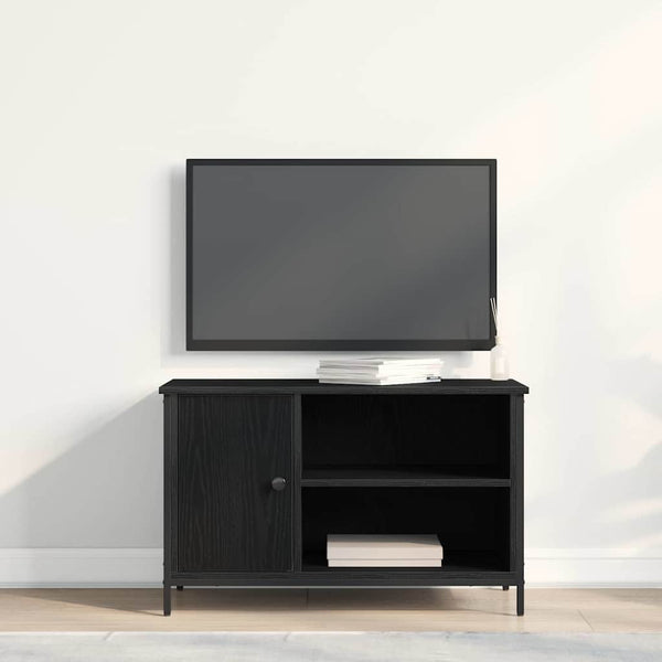 TV-Schrank Schwarz Eichen-Optik 80 cm
