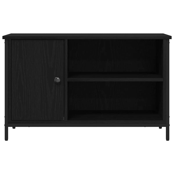 TV-Schrank Schwarz Eichen-Optik 80 cm