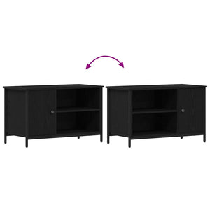 TV-Schrank Schwarz Eichen-Optik 80 cm