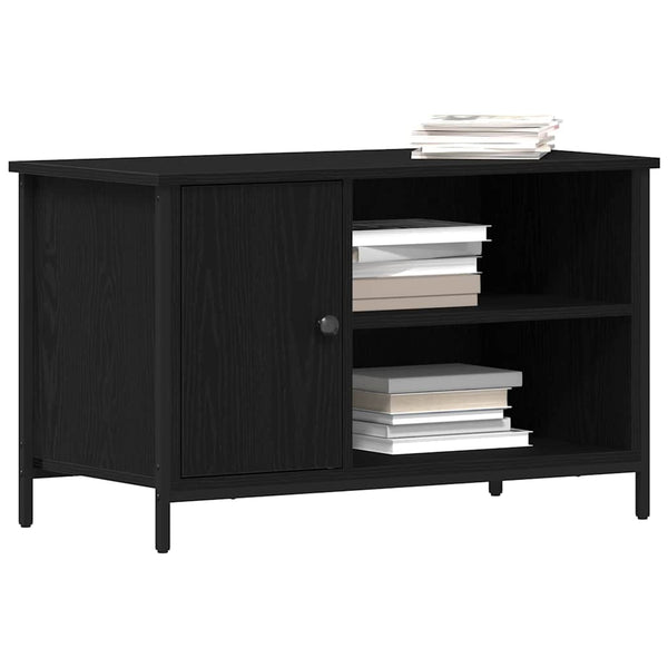 TV-Schrank Schwarz Eichen-Optik 80 cm