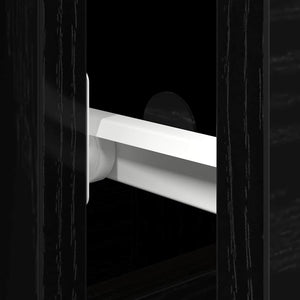 Sideboard Schwarz Eichen-Optik 101,5 cm