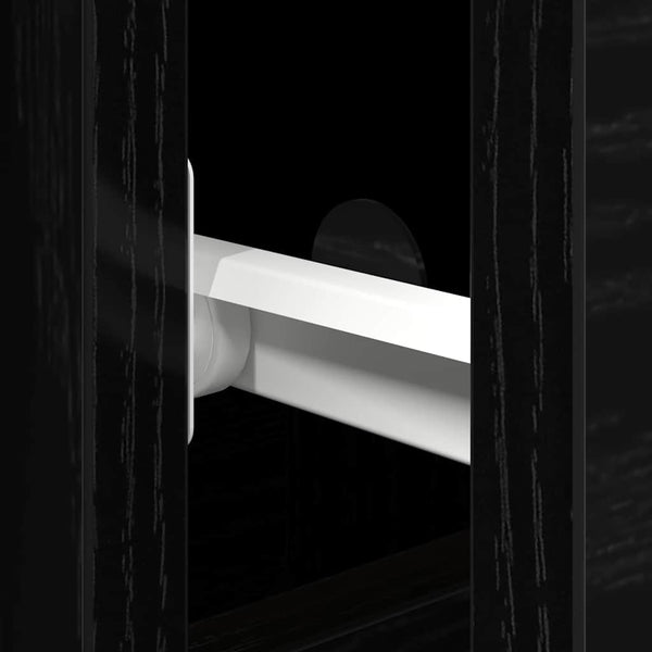 Sideboard Schwarz Eichen-Optik 101,5 cm