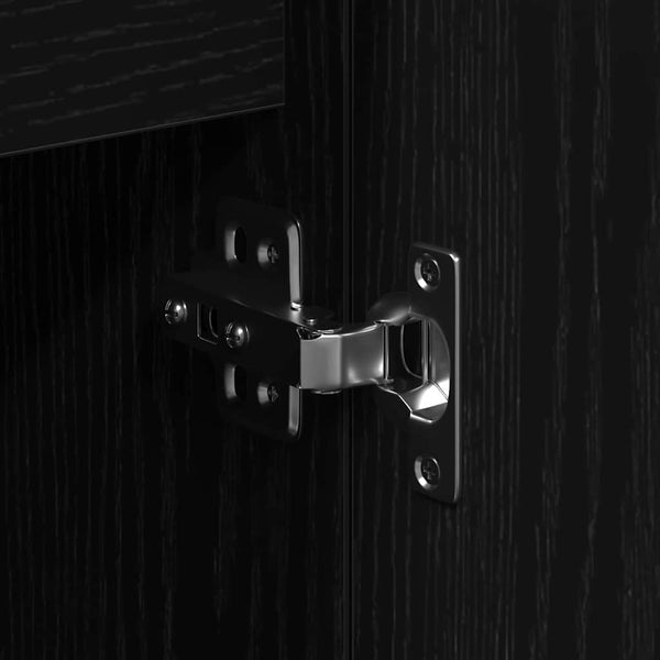 Sideboard Schwarz Eichen-Optik 101,5 cm