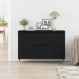 Sideboard Schwarz Eichen-Optik 101,5 cm