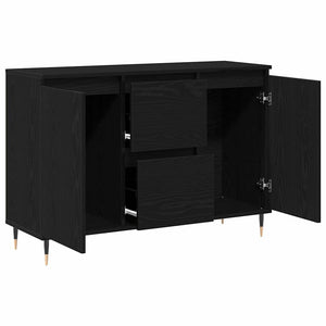 Sideboard Schwarz Eichen-Optik 101,5 cm