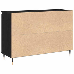 Sideboard Schwarz Eichen-Optik 101,5 cm