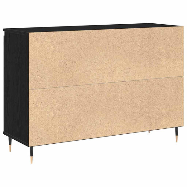 Sideboard Schwarz Eichen-Optik 101,5 cm