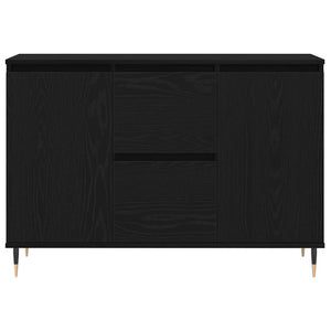 Sideboard Schwarz Eichen-Optik 101,5 cm