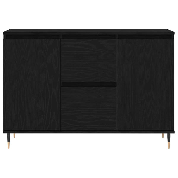 Sideboard Schwarz Eichen-Optik 101,5 cm