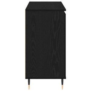 Sideboard Schwarz Eichen-Optik 101,5 cm