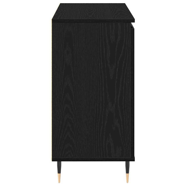 Sideboard Schwarz Eichen-Optik 101,5 cm