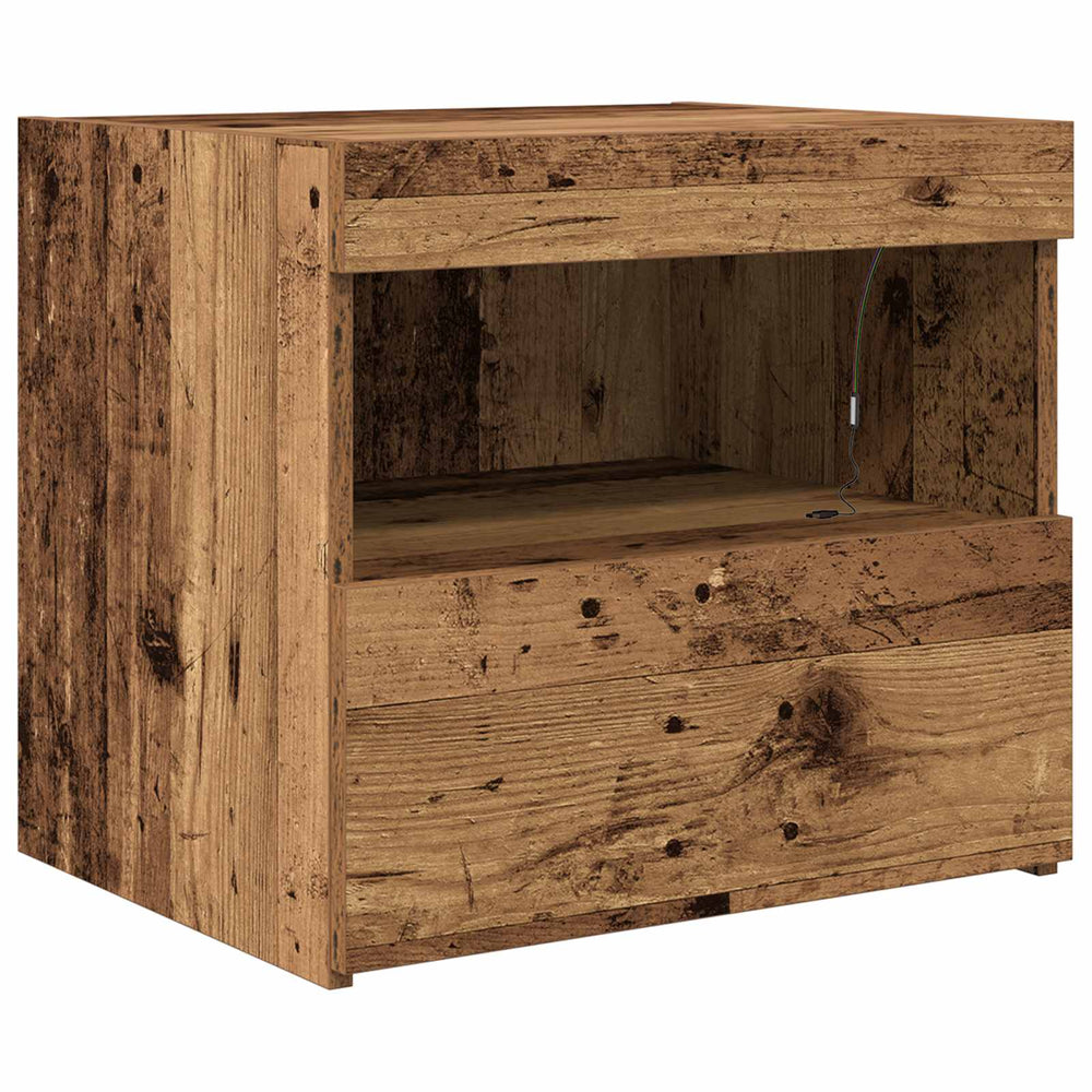 vidaXL Nightstand with Drawers Reclaimed Wood 50 x 40 x 45 cm Engineered Wood