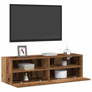 TV-Wandschrank 2er Set Altholz 100x30 cm