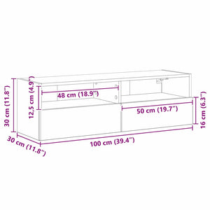 TV-Wandschrank 2er Set Artisan Eiche