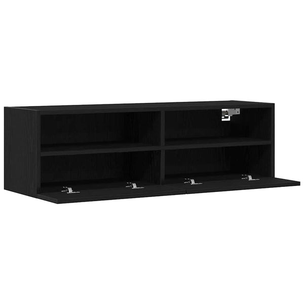 TV-Wandschrank, Schwarz Eichen-Optik, 100 cm