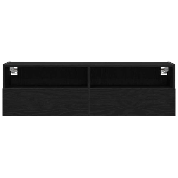 TV-Wandschrank, Schwarz Eichen-Optik, 100 cm