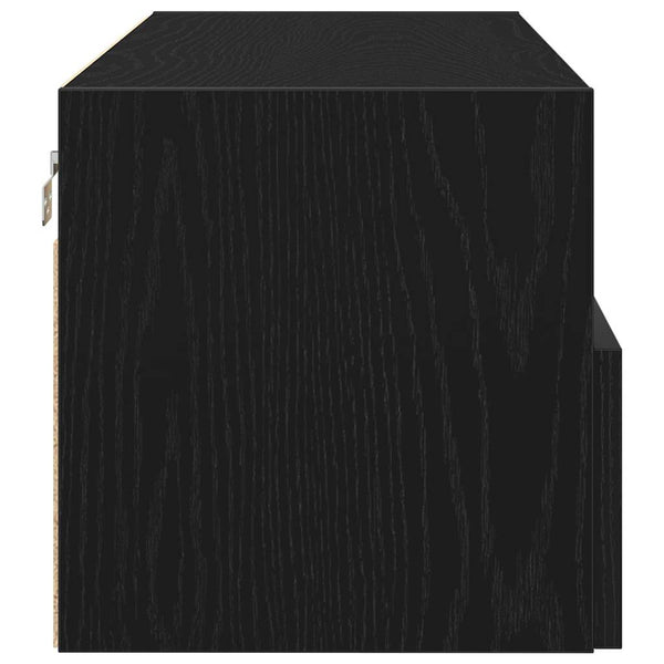 TV-Wandschrank, Schwarz Eichen-Optik, 100 cm