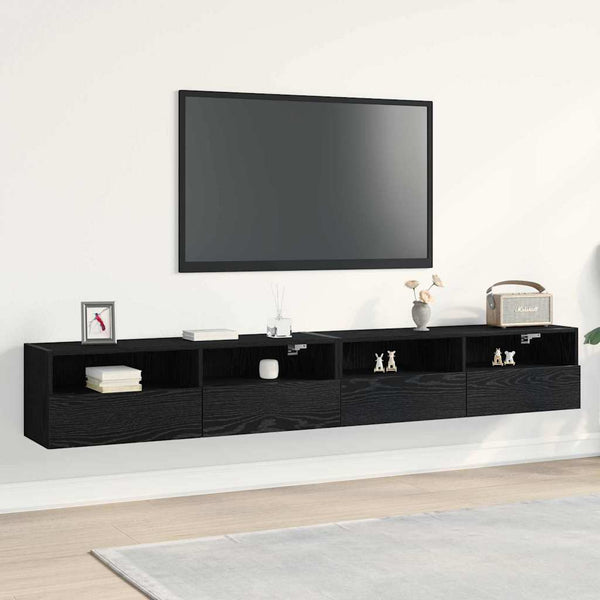 TV-Wandschrank Set, Schwarz Eiche, 100cm