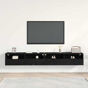TV-Wandschrank Set, Schwarz Eiche, 100cm