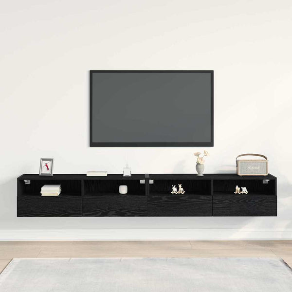 TV-Wandschrank Set, Schwarz Eiche, 100cm