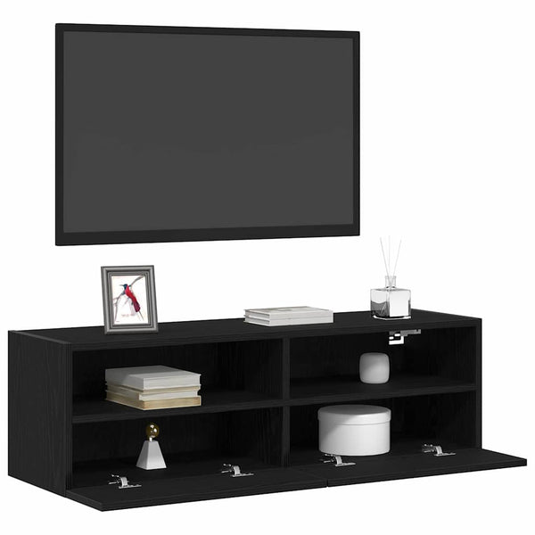 TV-Wandschrank Set, Schwarz Eiche, 100cm