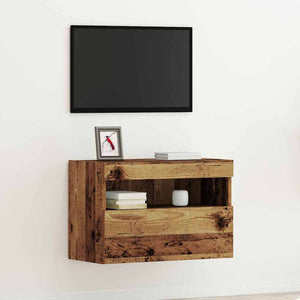 TV-Wandschrank mit LED Altholz 60x30x40 cm