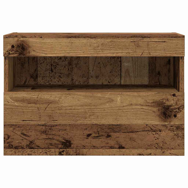 TV-Wandschrank mit LED Altholz 60x30x40 cm