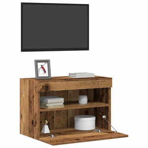 TV-Wandschrank mit LED Altholz 60x30x40 cm