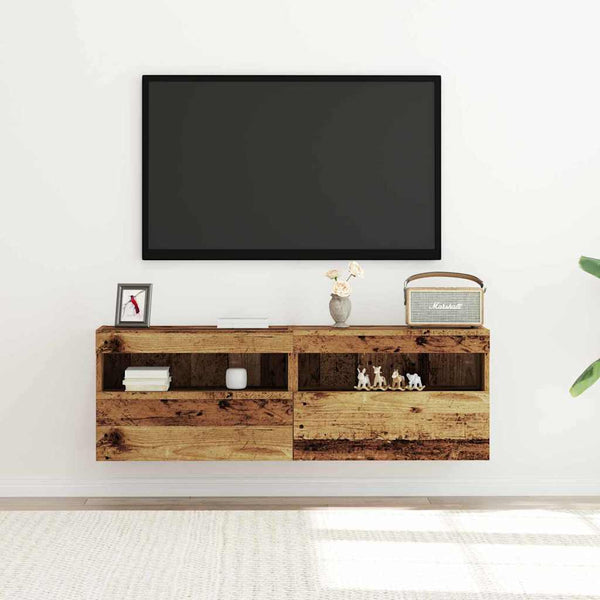 TV-Wandschrank 2er Set Altholz 60 cm