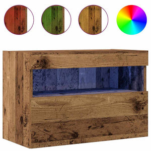 TV-Wandschrank 2er Set Altholz 60 cm