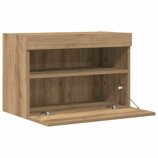 TV-Wandschrank mit LED, Eiche, 60cm, 2er-Set