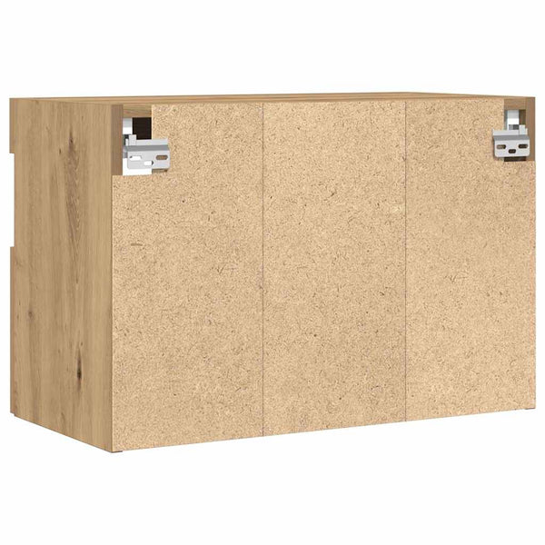 TV-Wandschrank mit LED, Eiche, 60cm, 2er-Set