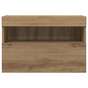 TV-Wandschrank mit LED, Eiche, 60cm, 2er-Set