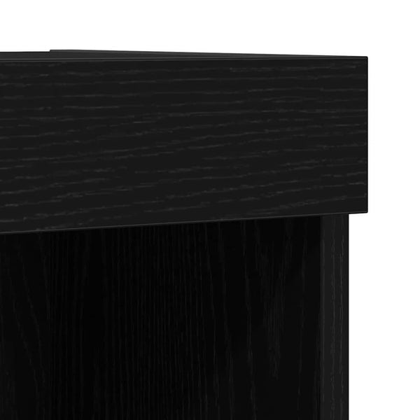 TV-Wandschrank mit LED Eichen-Optik Schwarz