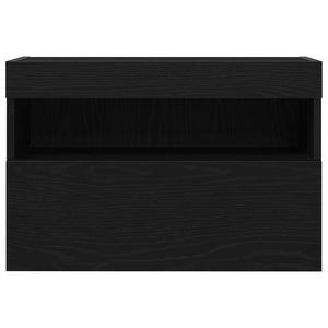 TV-Wandschrank Schwarz Eichen-Optik, 2er-Set