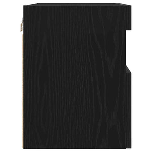 TV-Wandschrank Schwarz Eichen-Optik, 2er-Set