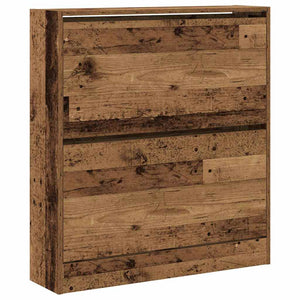 Schuhschrank Altholz mit Regal 80cm