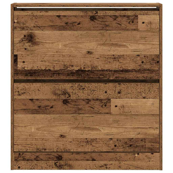 Schuhschrank Altholz mit Regal 80cm