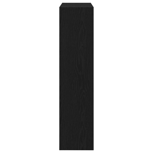 Schuhschrank Schwarz Eichenoptik mit Regal
