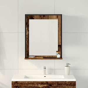 Spiegel Altholz 50x60 cm mit Ablage