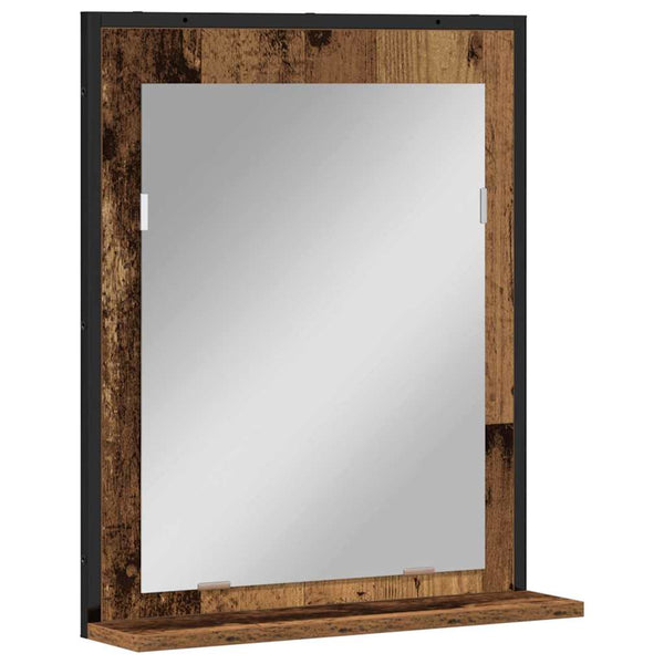 Spiegel Altholz 50x60 cm mit Ablage