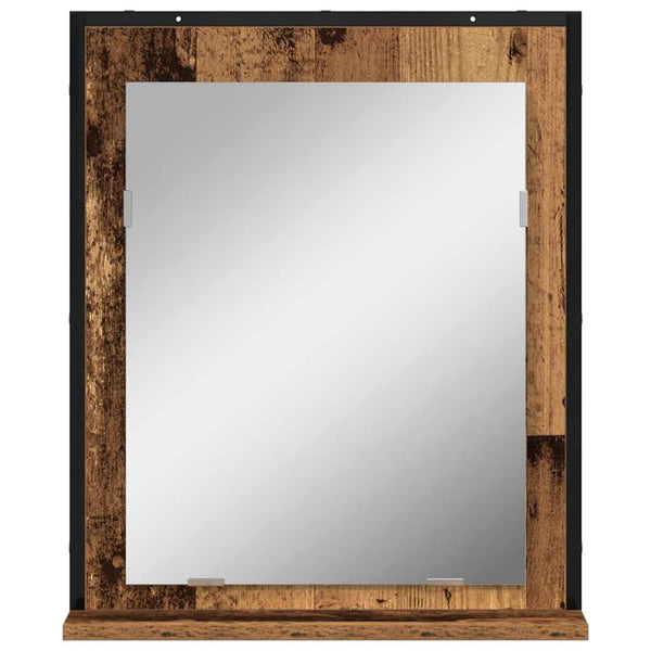 Spiegel Altholz 50x60 cm mit Ablage