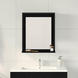 Spiegel mit Regal Schwarz Eiche 50x60 cm