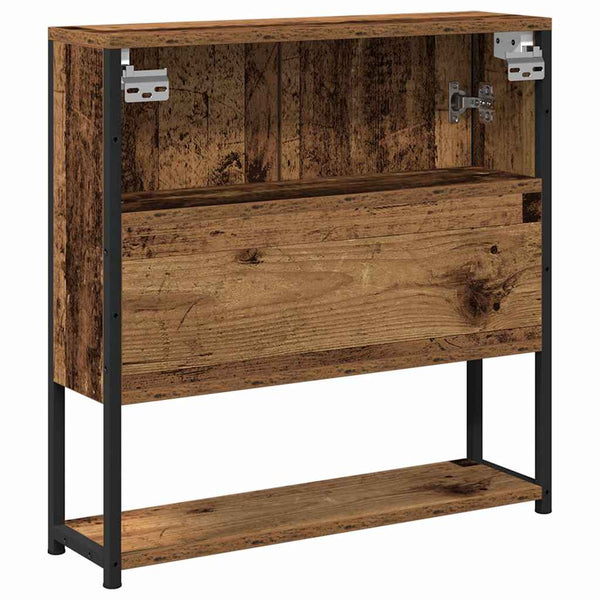 Spiegelschrank mit Regal Altholz 60x60 cm