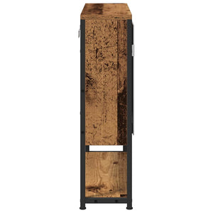 Spiegelschrank mit Regal Altholz 60x60 cm