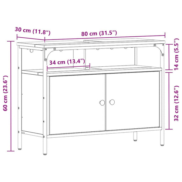 Waschbeckenschrank Artisan Eiche 80x60 cm