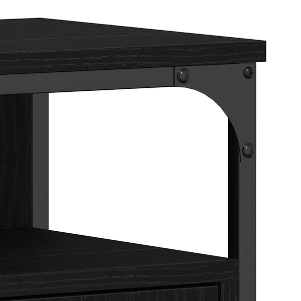 Waschbeckenschrank Schwarz Eichen-Optik 80 cm
