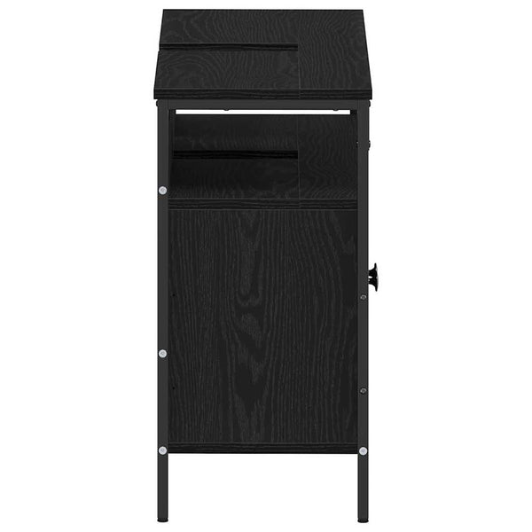 Waschbeckenschrank Schwarz Eichen-Optik 80 cm