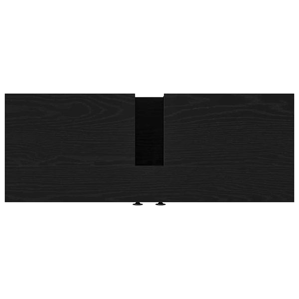 Waschbeckenschrank Schwarz Eichen-Optik 80 cm